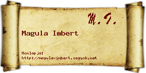Magula Imbert névjegykártya